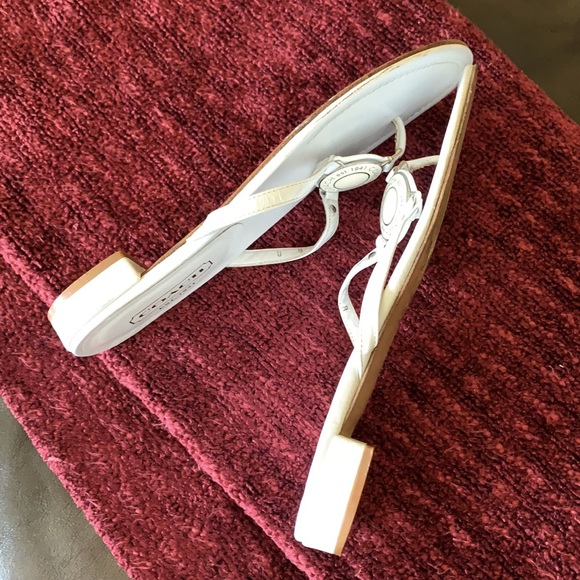 Coach Jules Made in Italy White Sandals Size 8 B - Picture 10 of 15